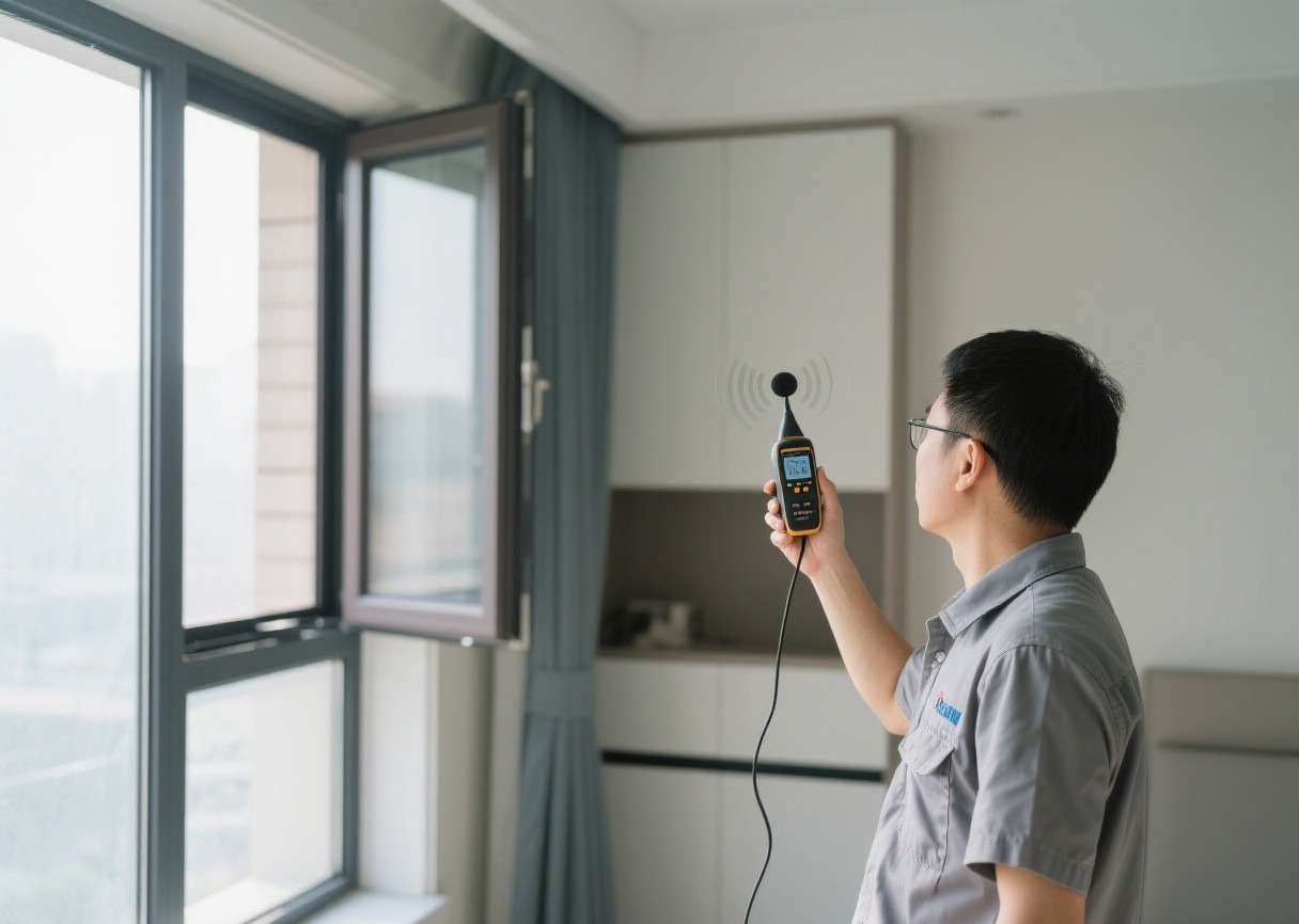 佛山上门安装后用分贝仪复测室内噪音（通用示意）